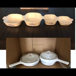 6 CorningWare Blue CornFlower